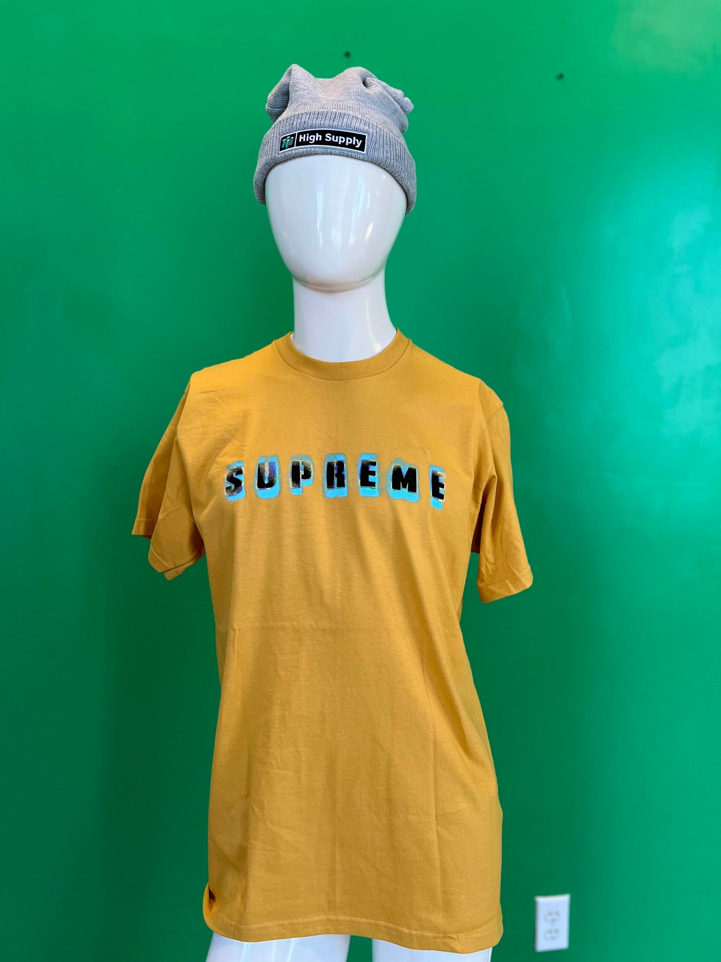 Supreme Stencil Tee Mustard