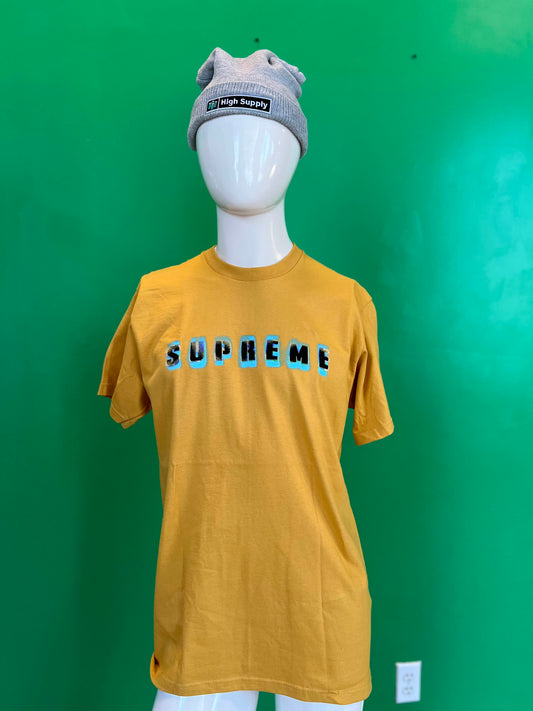 Supreme Stencil Tee Mustard